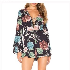 Gorgeous Bardot black floral romper
